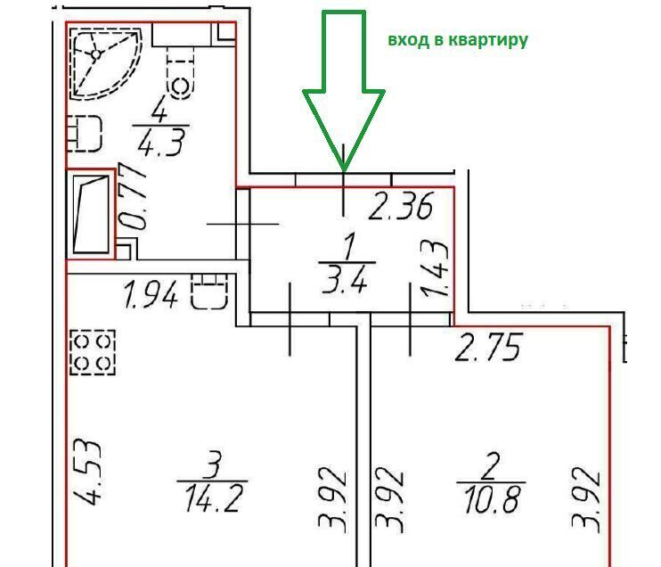 квартира г Санкт-Петербург метро Автово ул Морской Пехоты 26к/2 округ Юго-Запад фото 3