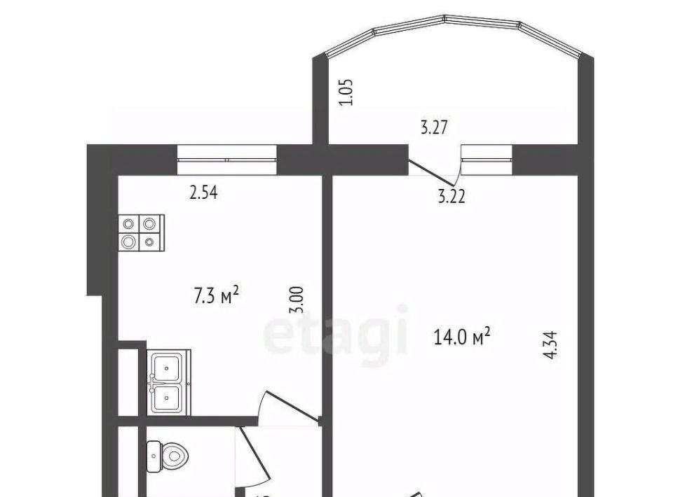 квартира г Омск р-н Центральный ул 2-я Дачная 12к/1 Центральный АО фото 2