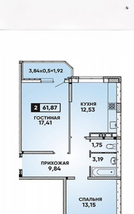 квартира г Краснодар р-н Прикубанский ул им. Героя Яцкова И.В. 19к/2 фото 1