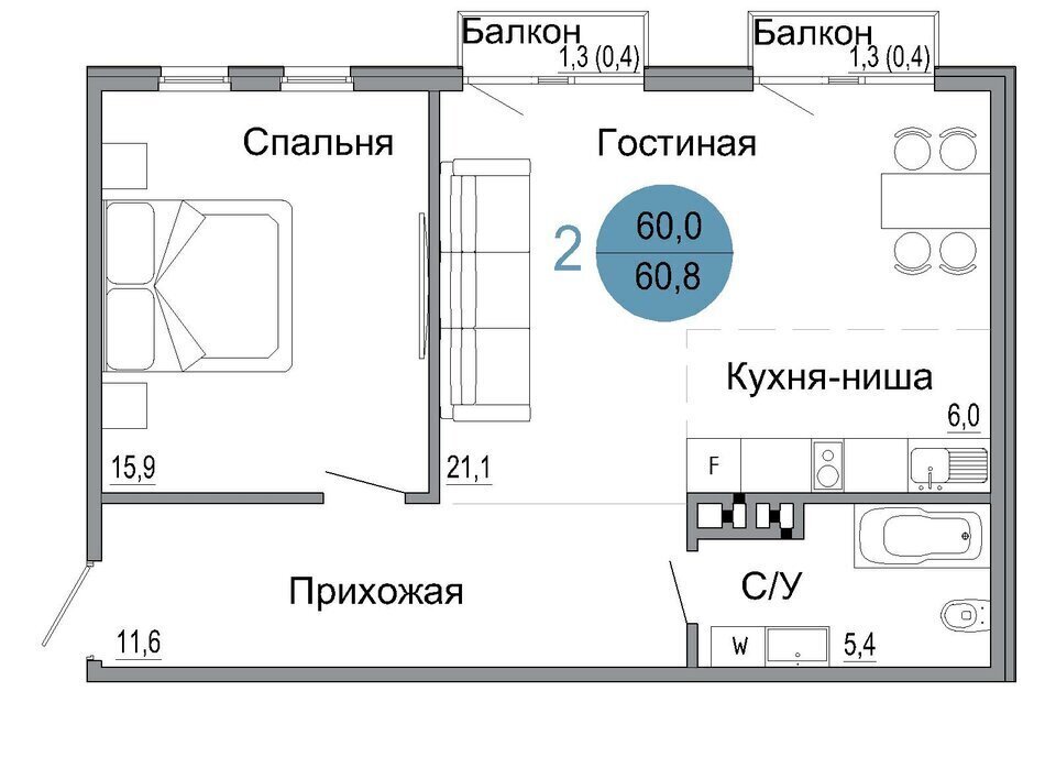 квартира г Керчь жилой комплекс Белый город фото 1