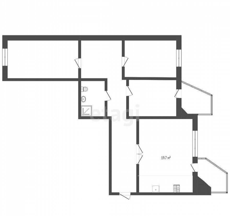 квартира г Тюмень р-н Центральный ул Муравленко 17 фото 28