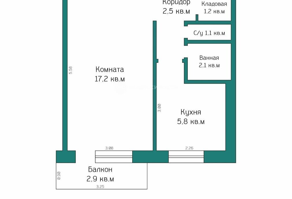 квартира г Рязань р-н Московский ул Бирюзова 20к/1 фото 15