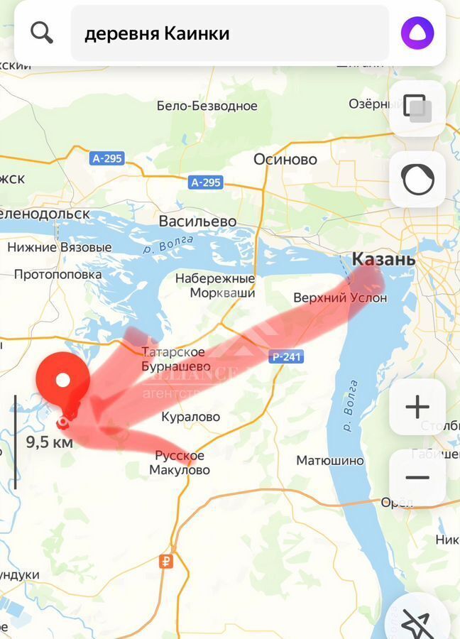 земля р-н Верхнеуслонский д Каинки ул Центральная Бурнашевское сельское поселение, Нижние Вязовые фото 7