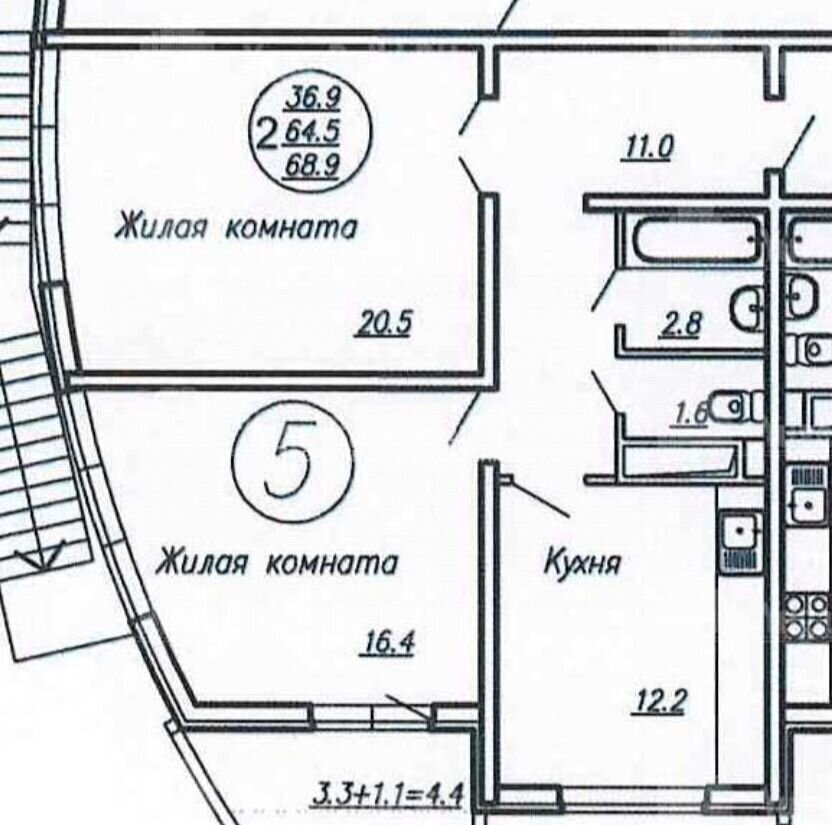 квартира г Краснодар р-н Карасунский ул Уральская 75к/1 фото 10