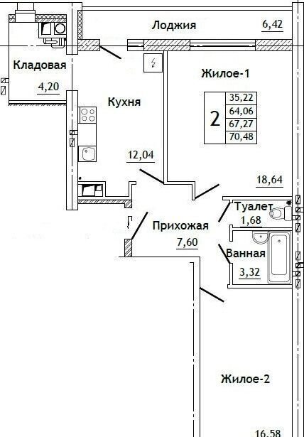 квартира р-н Смоленский д Алтуховка стр. 17, Смоленск фото 1