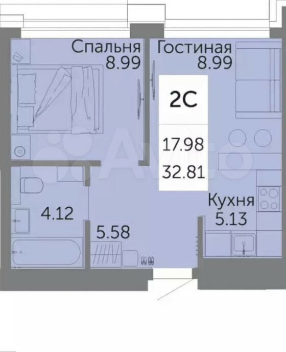 квартира г Уфа р-н Советский жилой район Зелёная Роща, жилой комплекс Урбаника фото 1