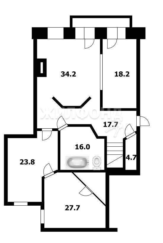 квартира р-н Новосибирский рп Краснообск 2 квартал, д. 224 фото 22