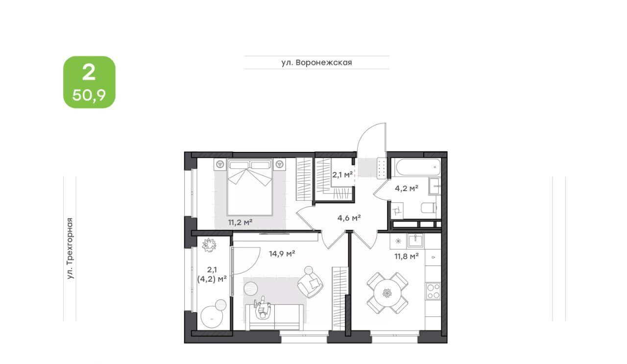 квартира г Хабаровск р-н Краснофлотский ул Воронежская 161а фото 1