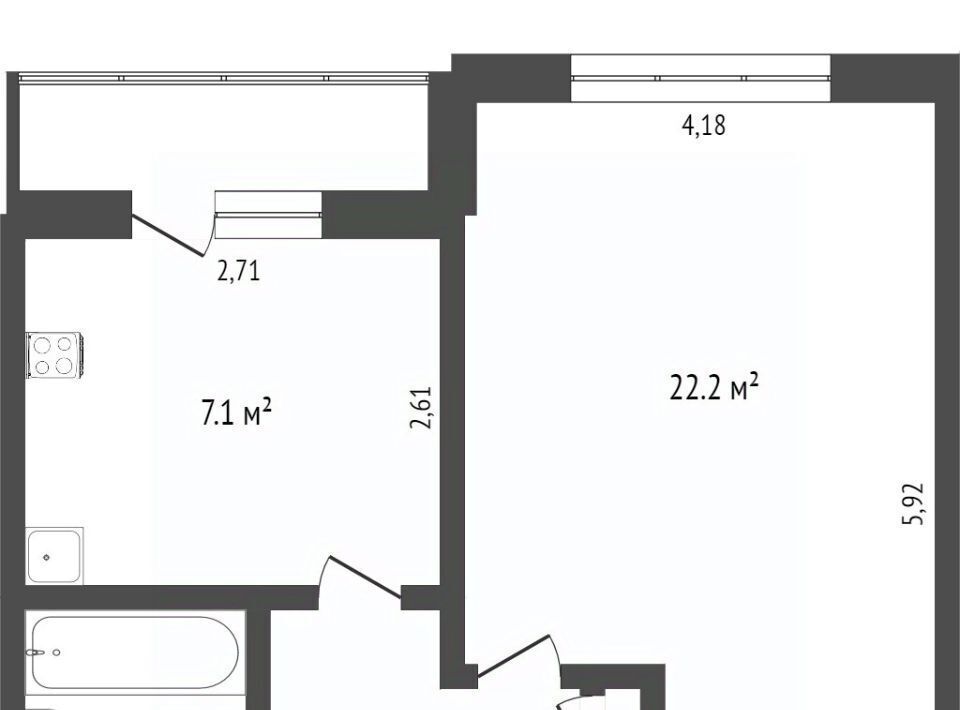 квартира г Омск р-н Октябрьский ул Кирова 4 фото 2