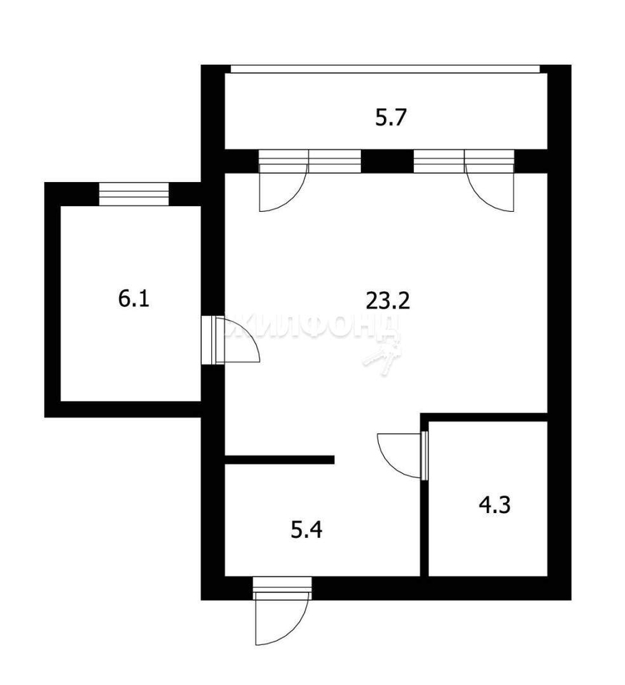 квартира р-н Томский д Кисловка Марины Цветаевой улица, д. 12 фото 10