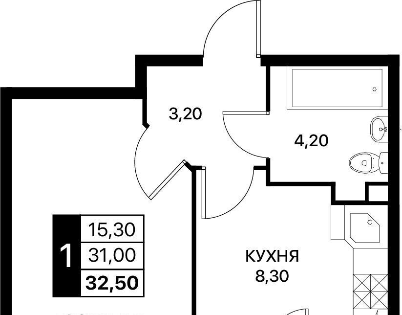 квартира г Ростов-на-Дону р-н Первомайский Смартполет жилой комплекс фото 1