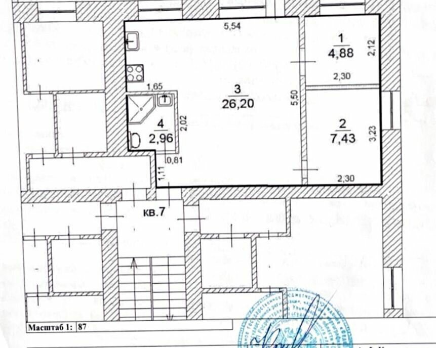 квартира г Ульяновск р-н Ленинский ул Можайского 17 фото 13