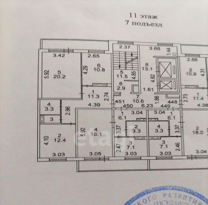 квартира г Новосибирск р-н Кировский Студенческая ул Дмитрия Шмонина 10/2 фото 21