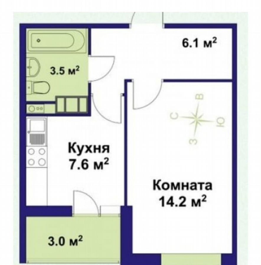 квартира г Санкт-Петербург метро Елизаровская ул Крыленко 1с/4 1к фото 10