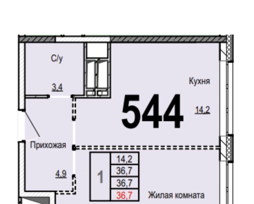 квартира г Долгопрудный ул Парковая 46к/1 Долгопрудная фото 13