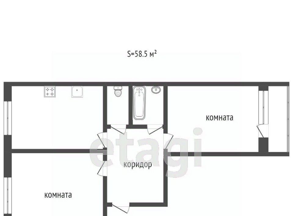 квартира г Ярославль р-н Дзержинский проезд 2-й Брагинский 9 микрорайон «Яблоневый посад» фото 19