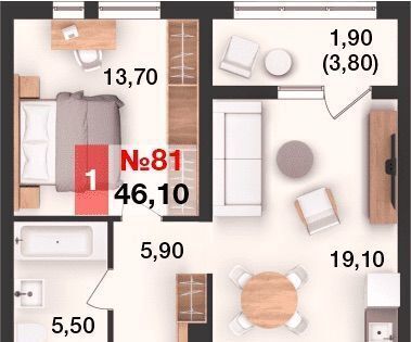 квартира г Калининград р-н Ленинградский ул Елизаветинская 47 ЖК «SunCity» фото 2