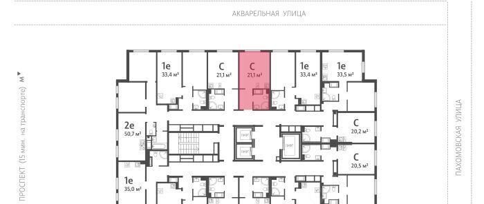 квартира г Санкт-Петербург метро Академическая ул Пахомовская 16к/1 ЖК «Ручьи» округ Полюстрово фото 2