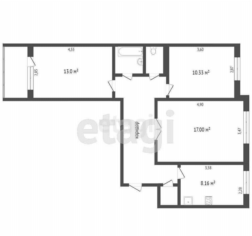 квартира г Тобольск мкр-н 7А, 14А фото 18