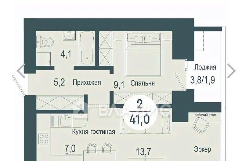квартира г Красноярск р-н Советский ул Партизана Железняка 48и фото 18