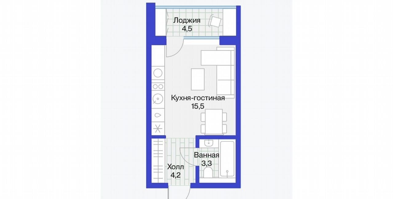 квартира г Тюмень р-н Калининский ул Ямская 1024 ЖК «Эклипт» Калининский административный округ фото 2