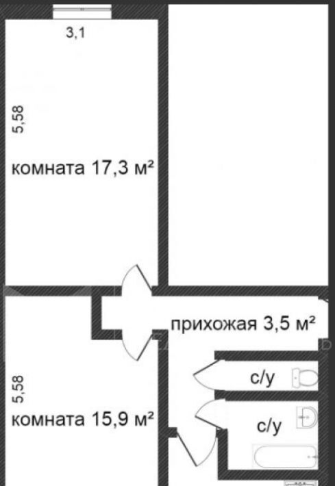 квартира г Тюмень р-н Калининский ул Таврическая 10 Калининский административный округ фото 2