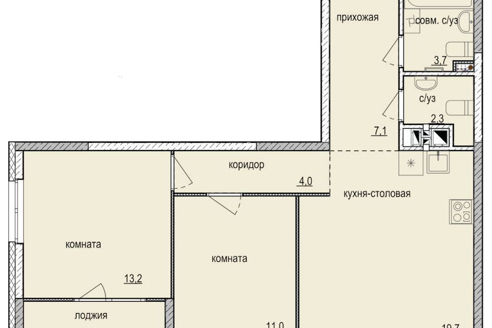 квартира р-н Завьяловский с Завьялово ул Цветочная 12 фото 1