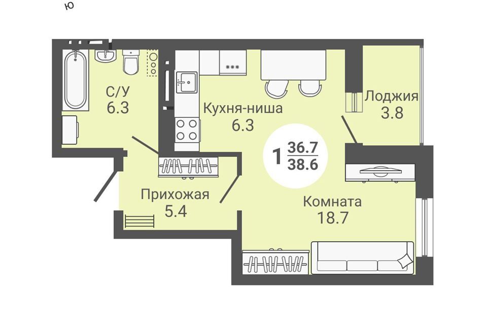 квартира г Новосибирск р-н Кировский ул Петухова 170 Новосибирск городской округ фото 1