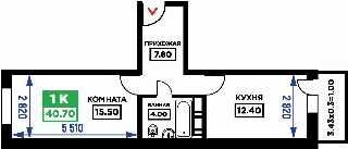 квартира г Краснодар р-н Прикубанский ул Дубравная 1 муниципальное образование Краснодар фото 2