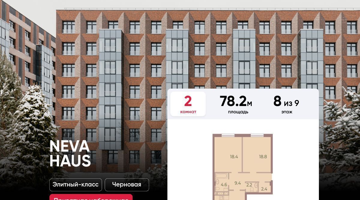 квартира г Санкт-Петербург метро Крестовский Остров пр-кт Петровский 9к/2 округ Петровский фото 1