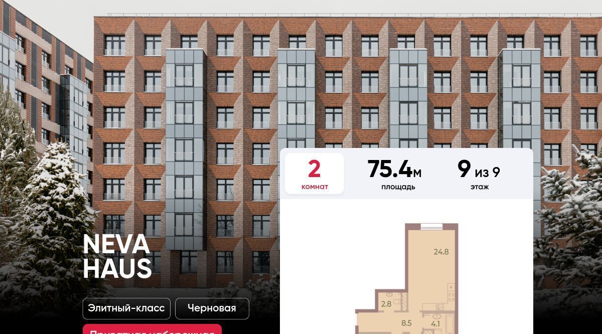 квартира г Санкт-Петербург метро Крестовский Остров пр-кт Петровский 9к/2 округ Петровский фото 1