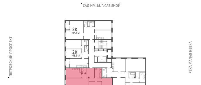 квартира г Санкт-Петербург метро Крестовский Остров пр-кт Петровский 11к/3 округ Петровский фото 2