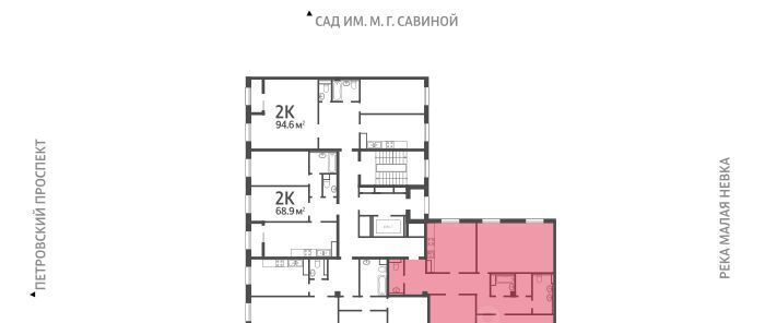 квартира г Санкт-Петербург метро Крестовский Остров пр-кт Петровский 11к/3 округ Петровский фото 2