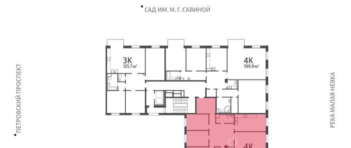 квартира г Санкт-Петербург метро Крестовский Остров пр-кт Петровский 11к/3 округ Петровский фото 2