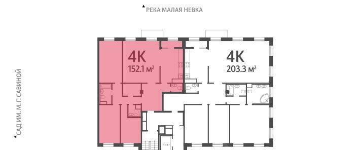 квартира г Санкт-Петербург метро Крестовский Остров пр-кт Петровский 11к/3 округ Петровский фото 2