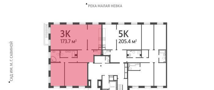 квартира г Санкт-Петербург метро Крестовский Остров пр-кт Петровский 11к/3 округ Петровский фото 2