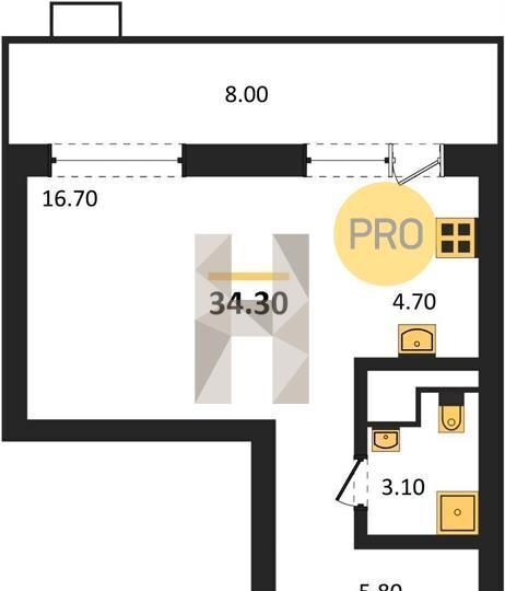 квартира г Воронеж р-н Железнодорожный ул Остужева 52/5 ЖК «Ключи CLUB» фото 1