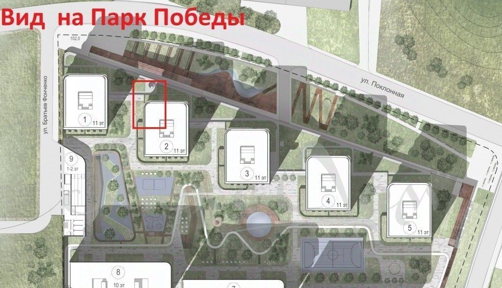 квартира г Москва метро Парк Победы ЖК Виктори Парк Резиденсез 3к/2 фото 2