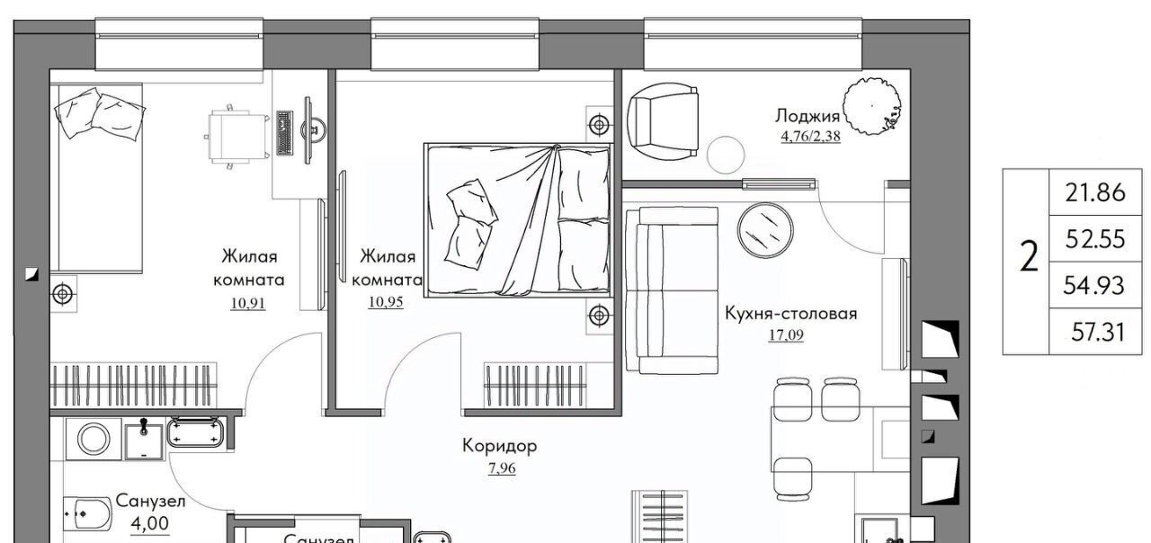 квартира г Калуга р-н Октябрьский Жилыеы Острова кв-л фото 1