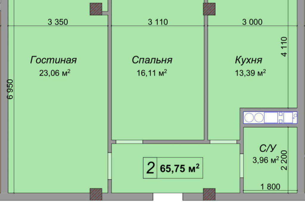 квартира г Нальчик ул Тарчокова 135 фото 2