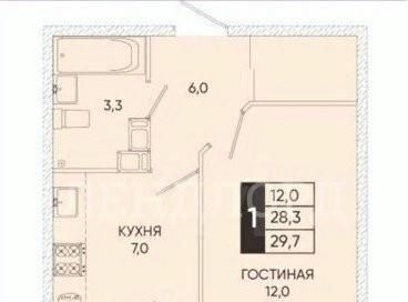 квартира г Ростов-на-Дону р-н Пролетарский ул Берберовская 30 экорайон «Вересаево» фото 6