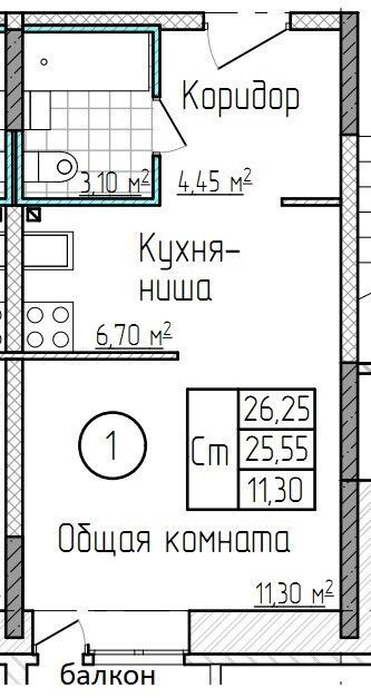 квартира городской округ Люберцы д Мотяково ЖК «Кореневский Форт 2» 66 к 17 фото 7