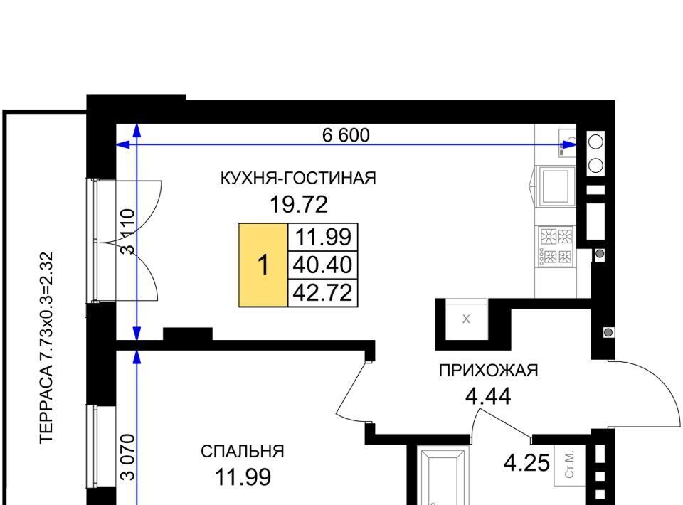 квартира р-н Гурьевский г Гурьевск ЖК «Включи» фото 1