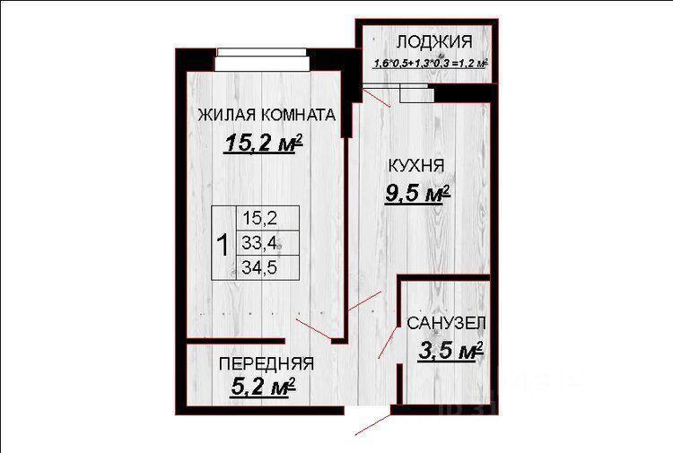 квартира г Краснодар р-н Прикубанский ЖК «Акварели-2» Ulitsa Teplichnaya, 62 корпус 2, Krasnodar, Krasnodarskiy kray, Russia, 350087 фото 1