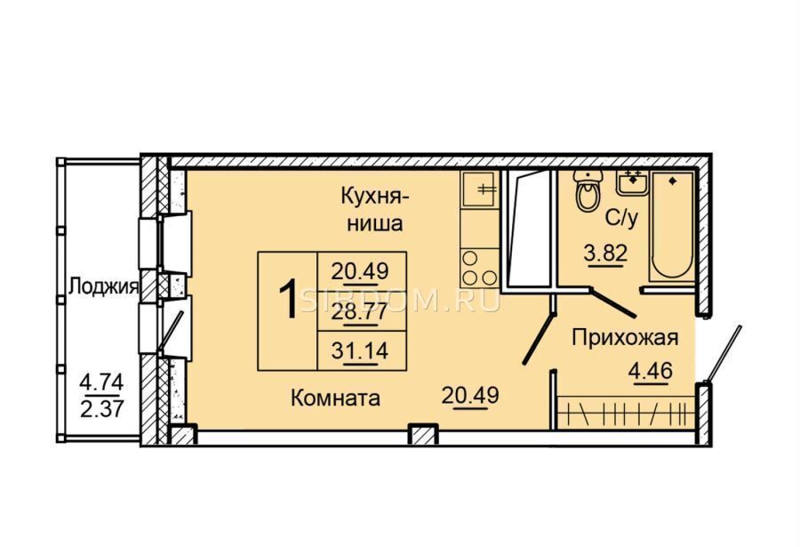 квартира г Красноярск р-н Советский ул Дудинская 2в фото 4