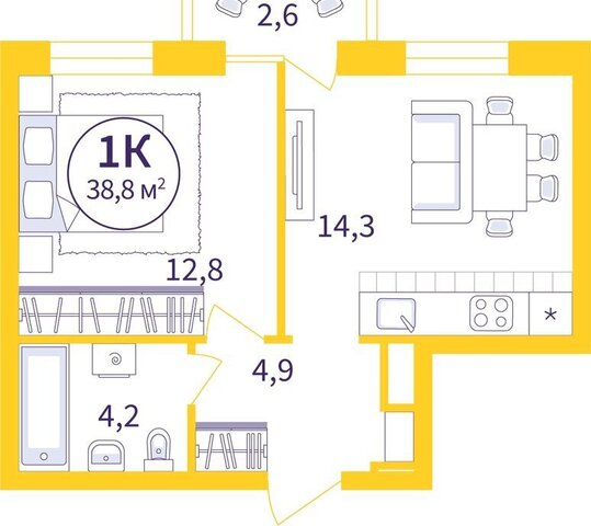 квартира Уралмаш улица 22-го Партсъезда, 5 фото