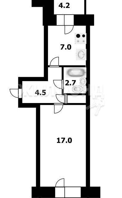 квартира р-н Новосибирский Троллейный, Троллейная, 22 фото 5