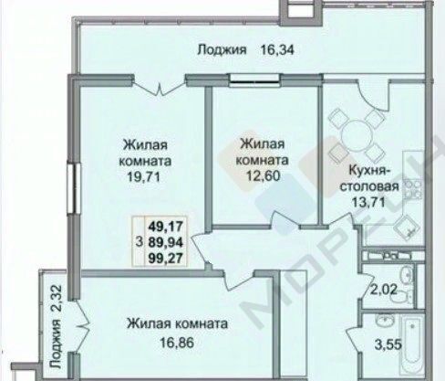 квартира г Краснодар р-н Центральный ул им. Ленина 90/1 фото 8