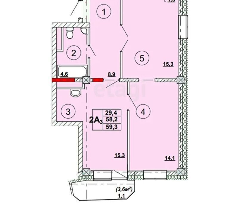 квартира г Абакан ул Кирова 185к/3 фото 1