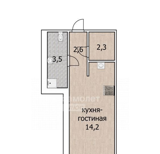 квартира г Уфа р-н Советский ул Минигали Губайдуллина фото 7